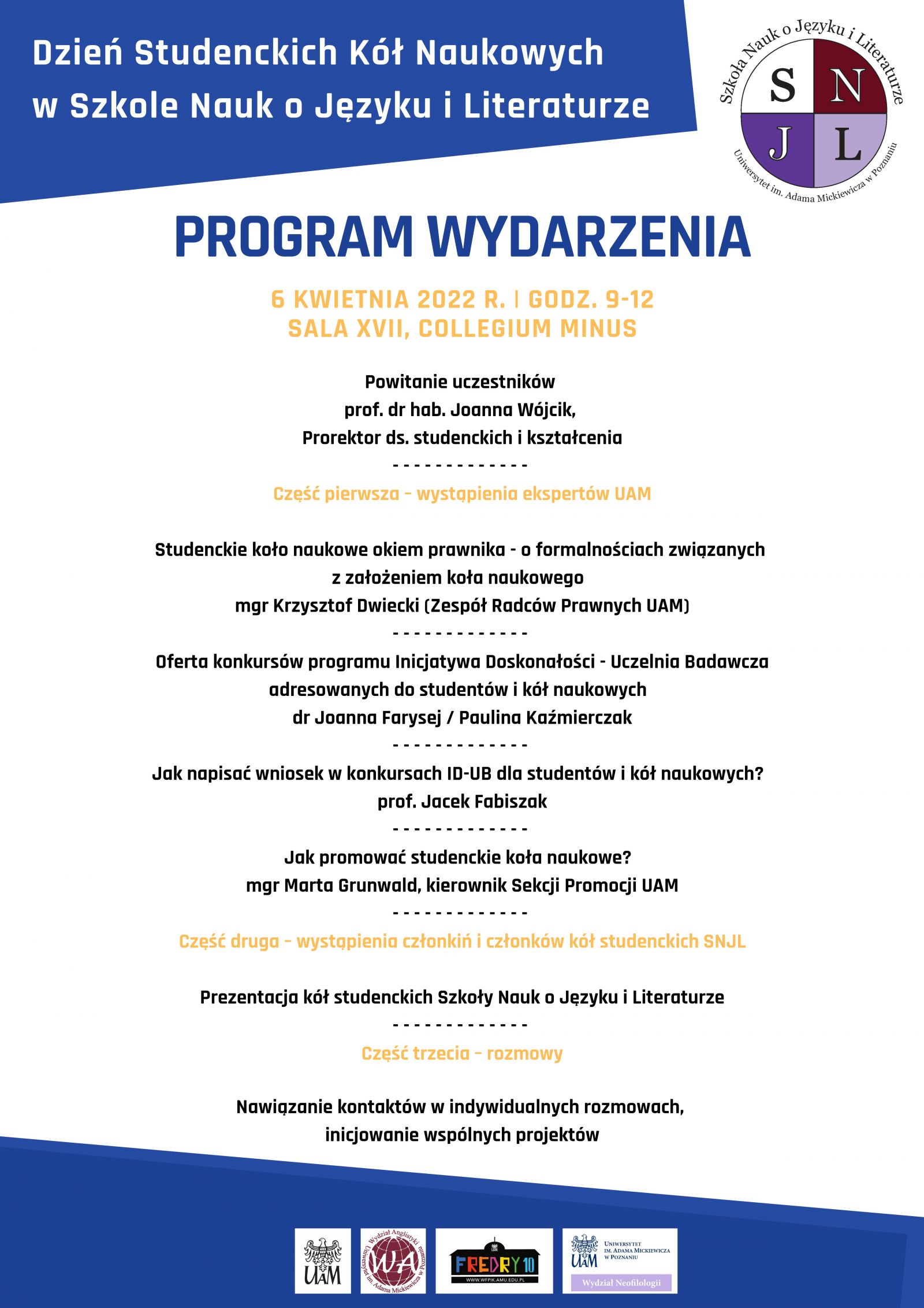 program Dnia Studenckich Kół Naukowych