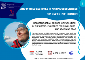 Wykład dr Katrine Husum wtorek (4 kwietnia) o godzinie 16:00, na platformie MS Teams