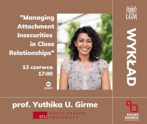 Wykład prof. Yuthika U. Girme wtorek 13 czerwca o 17:00